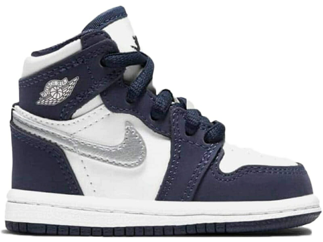 ナイキ ジョーダン JORDAN ハイ 紺色 ネイビー 赤ちゃん 【 1 RETRO HIGH COJP MIDNIGHT NAVY BABY WHITE METALLIC SILVERMIDNIGHT 】