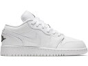 ナイキ ジョーダン JORDAN 白色 ホワイト ジュニア キッズ 【 1 LOW TRIPLE WHITE GS BLACK 】