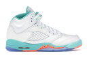 ナイキ ジョーダン アクア 白色 ホワイト クリムゾン 【 JORDAN 5 RETRO LIGHT AQUA (GS) / WHITE CRIMSON PULSE LIGHT AQUA 】 キッズ ベビー マタニティ スニーカー