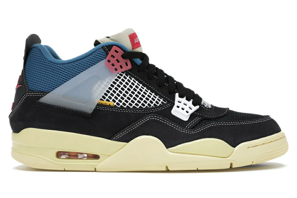 ナイキ ジョーダン ユニオン 青色 ブルー スニーカー メンズ 【 JORDAN 4 RETRO UNION OFF NOIR / OFF NOIR BRIGADE BLUE DARK 】