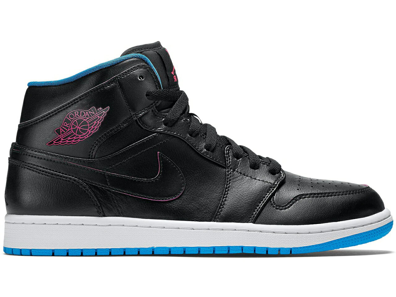 ナイキ ジョーダン JORDAN ミッド スニーカー 【 1 RETRO MID RADIO RAHEEM BLACK FIRE PINKPHOTO BLUE 】