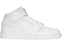 ナイキ ジョーダン JORDAN ミッド 白色 ホワイト ジュニア キッズ 【 1 RETRO MID WHITE 2017 GS BLACKWHITE 】