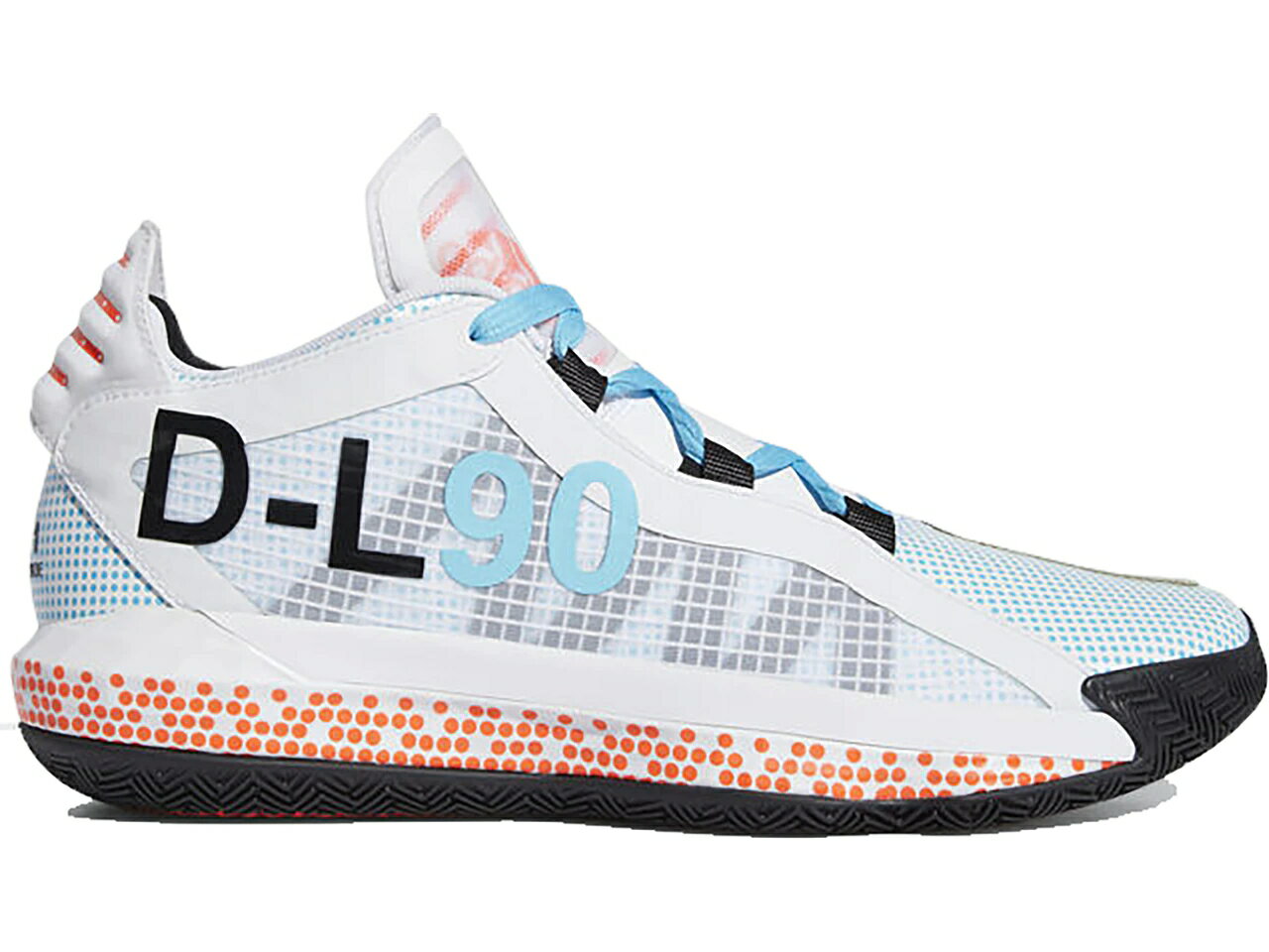 アディダス 白色 ホワイト 青色 ブルー 橙 オレンジ スニーカー メンズ 【 ADIDAS DAME 6 PUSHA T I AM MY OWN FAN / WHITE BLUE ORANGE 】