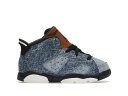 iCL W[_ fj  bh y JORDAN 6 RETRO WASHED DENIM (TD) / WASHED DENIM SAIL VARSITY RED z