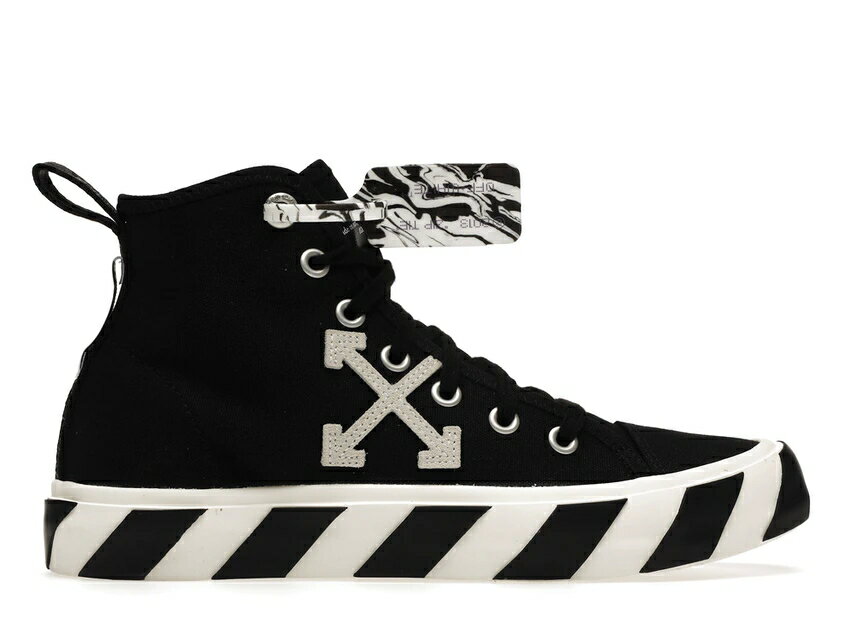 オフホワイト OFF-WHITE ミッド 黒色 ブラック スニーカー 【 OFFWHITE VULCANISED MID TOP BLACK WHITE 】