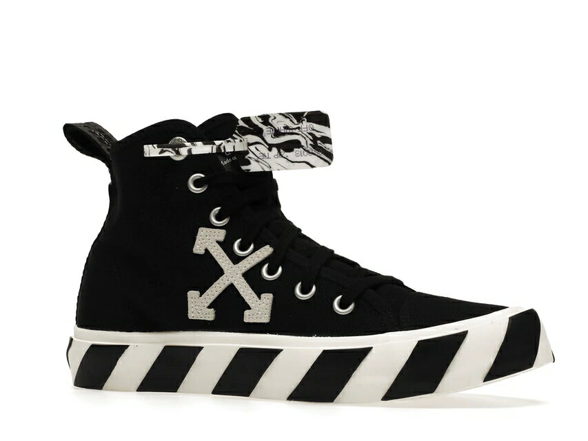 オフホワイト OFF-WHITE ミッド 黒色 ブラック スニーカー 【 OFFWHITE VULCANISED MID TOP BLACK WHITE 】