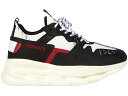 ヴェルサーチェ 黒色 ブラック 赤 レッド 白色 ホワイト スニーカー メンズ 【 VERSACE CHAIN REACTION 2 BLACK RED / BLACK RED WHITE 】