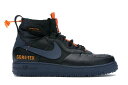 ナイキ ウィンター ゴアテックス 黒色 ブラック サンダー 青色 ブルー エアフォース スニーカー メンズ 【 NIKE AIR FORCE 1 WINTER GORE-TEX BLACK BRIGHT CERAMIC THUNDER BLUE / BLACK BRIGHT CERAMIC CLEAR 】