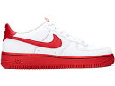 ナイキ 白色 ホワイト 赤 レッド エアフォース 【 NIKE AIR FORCE 1 LOW WHITE RED MIDSOLE (GS) / WHITE UNIVERSITY RED WHITE 】 キッズ ベビー マタニティ スニーカー