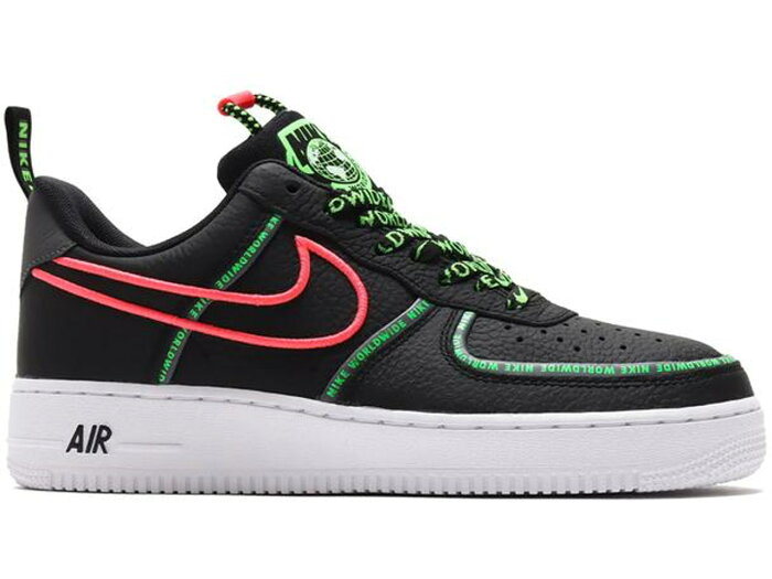 ナイキ NIKE エアフォース '07 スニーカー 【 1 LOW WORLDWIDE PACK BLACK FLASH CRIMSON GREEN STRIKE 】