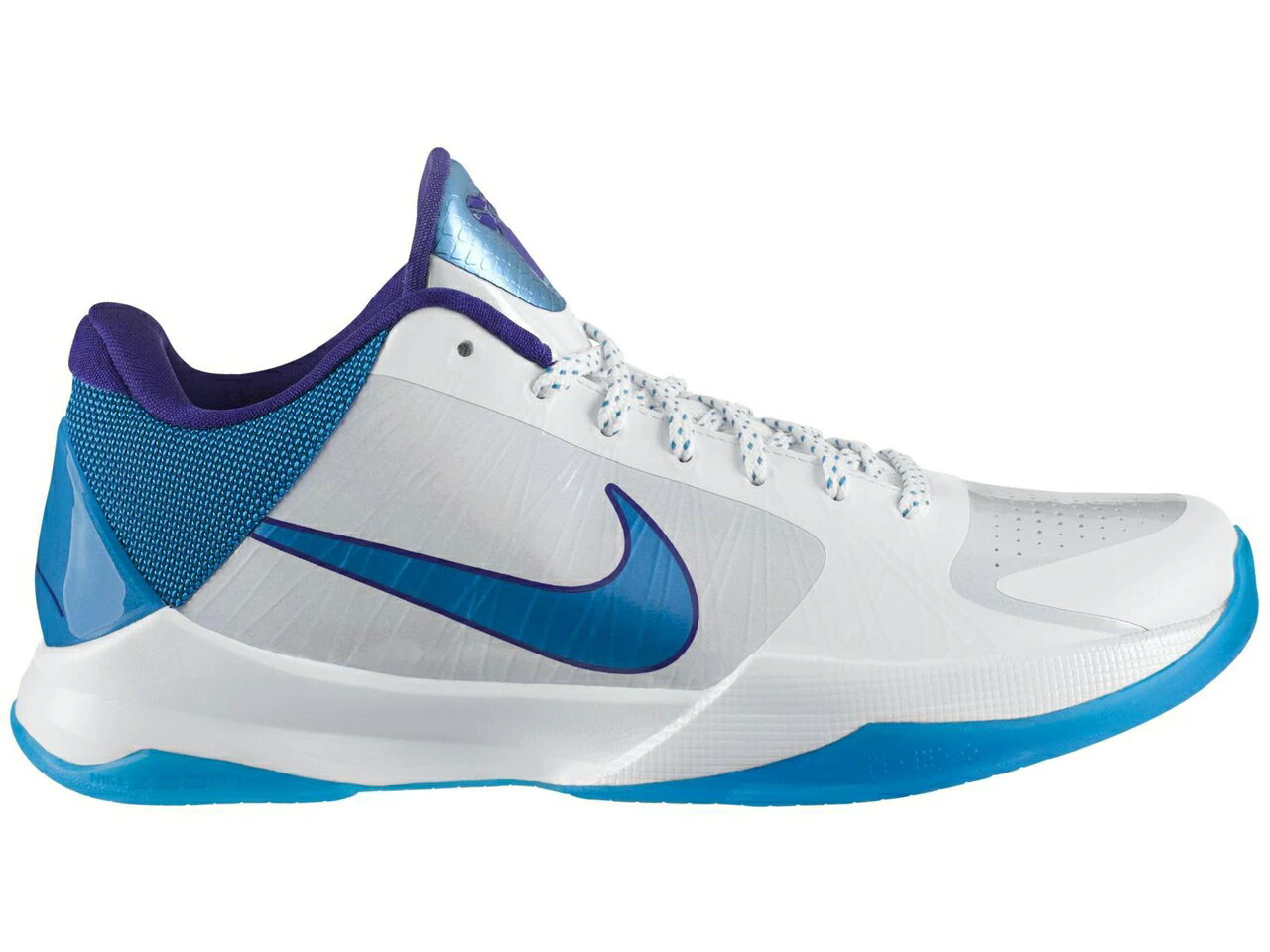 ナイキ コービー 白色 ホワイト 紫 パープル オリオン 青色 ブルー スニーカー メンズ 【 NIKE KOBE 5 DRAFT DAY / WHITE VARSITY PURPLE ORION BLUE 】