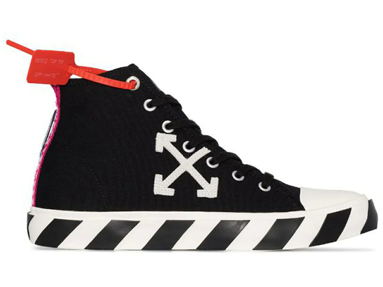 ItzCg A[ ~bh F ubN Xj[J[ Y y OFF-WHITE ARROW CANVAS MID TOP BLACK / z