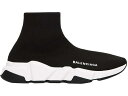 バレンシアガ スピード 黒色 ブラック 白色 ホワイト WOMEN'S スニーカー レディース 【 BALENCIAGA SPEED RECYCLED BLACK WHITE (WOMEN'S) / BLACK WHITE 】