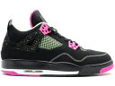 ナイキ ジョーダン 黒色 ブラック 【 JORDAN 4 RETRO FUSCHIA (GS) / BLACK FUSCHIA FLASH LIQUID LM 】 キッズ ベビー マタニティ スニーカー