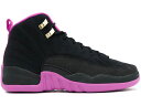 ナイキ ジョーダン 紫 バイオレット 黒色 ブラック ゴールド 【 JORDAN 12 RETRO HYPER VIOLET (GS) / BLACK METALLIC GOLD STAR-HYPER VIOLET 】 キッズ ベビー マタニティ スニーカー