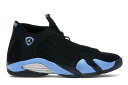 ナイキ ジョーダン 黒色 ブラック 青色 ブルー スニーカー メンズ 【 JORDAN 14 RETRO BLACK UNIVERSITY BLUE / BLACK UNIVERSITY BLUE METALLIC 】