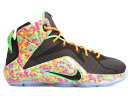 ナイキ レブロン 黒色 ブラック 【 NIKE LEBRON 12 FRUITY PEBBLES (GS) / BLACK BLACK MULTI COLOR 】 キッズ ベビー マタニティ スニーカー