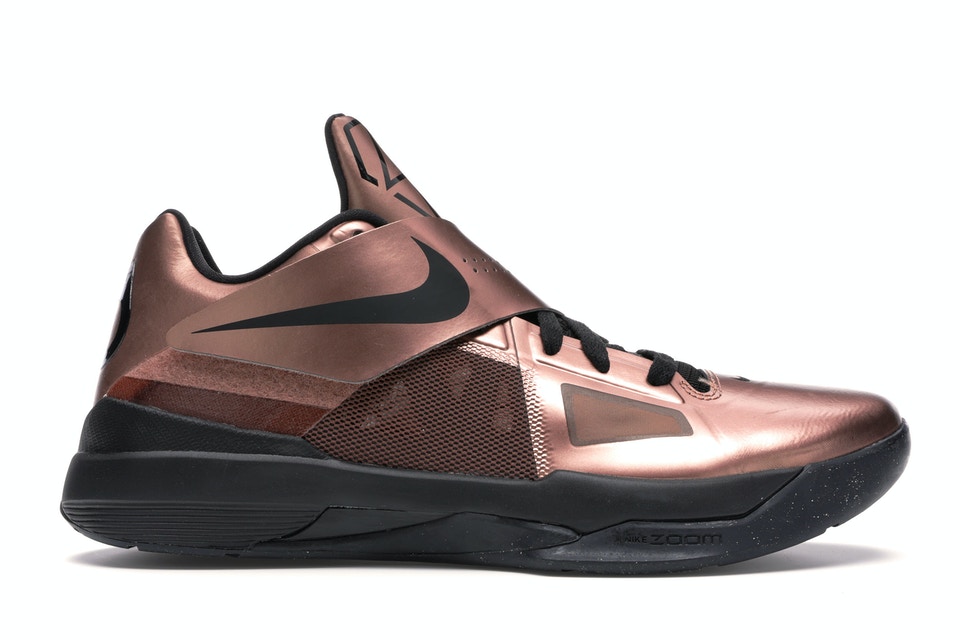 ナイキ NIKE 銅色 コッパー スニーカー 【 KD 4 COPPER CHRISTMAS METALLIC BRONZE BLACKCHALLENGE RED 】