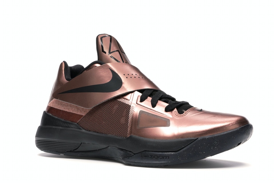 ナイキ NIKE 銅色 コッパー スニーカー 【 KD 4 COPPER CHRISTMAS METALLIC BRONZE BLACKCHALLENGE RED 】