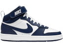 ナイキ コート ミッド 白色 ホワイト 青色 ブルー コートバーロウ 【 NIKE COURT BOROUGH MID 2 WHITE BLUE VOID (GS) / WHITE BLUE VOID SIGNAL BLUE 】 キッズ ベビー マタニティ スニーカー