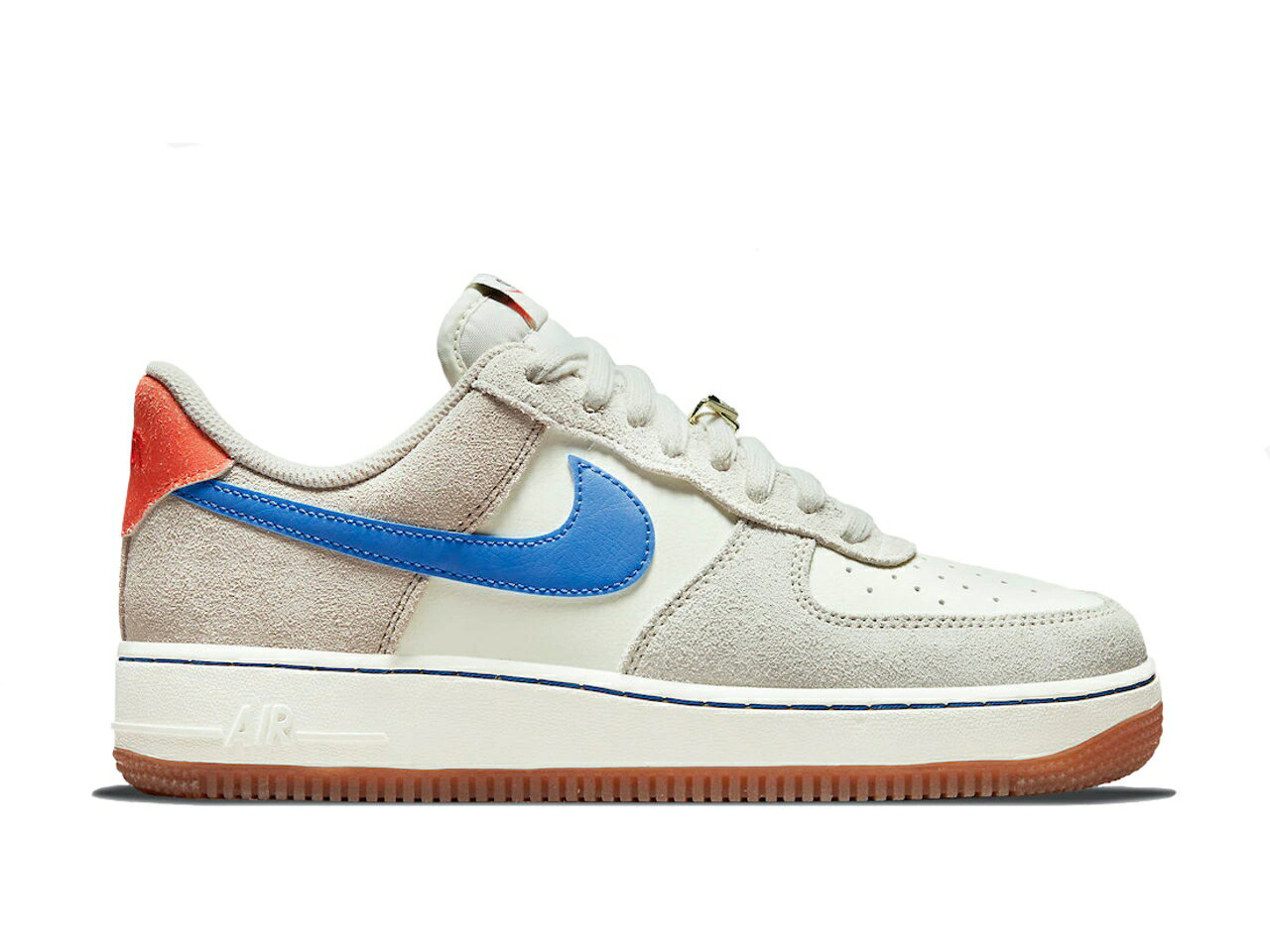 ナイキ ゲーム チーム 橙 オレンジ エアフォース WOMEN'S ゲームロイヤル 青 ブルー スニーカー レディース 【 NIKE AIR FORCE 1 LOW FIRST USE SAIL ROYAL (WOMEN'S) / SAIL GAME ROYAL TEAM ORANGE 】