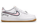 ナイキ 白色 ホワイト ピンク 赤 レッド 茶色 ブラウン エアフォース 【 NIKE AIR FORCE 1 LOW LV8 JUST DO IT WHITE PINK GLAZE (GS) / WHITE CHILE RED GUM LIGHT BROWN PINK GLAZE 】 キッズ ベビー マタニティ スニーカー