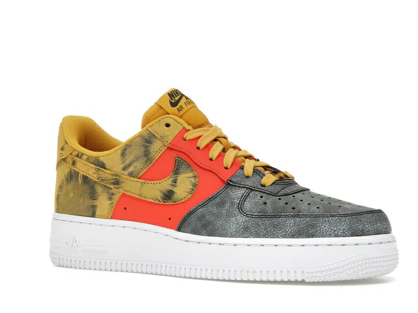 ナイキ NIKE ネクタイ エアフォース スニーカー 【 1 LOW TIE DYE DARK SULPHUR SULFUR SULFURTEAM ORANGE 】