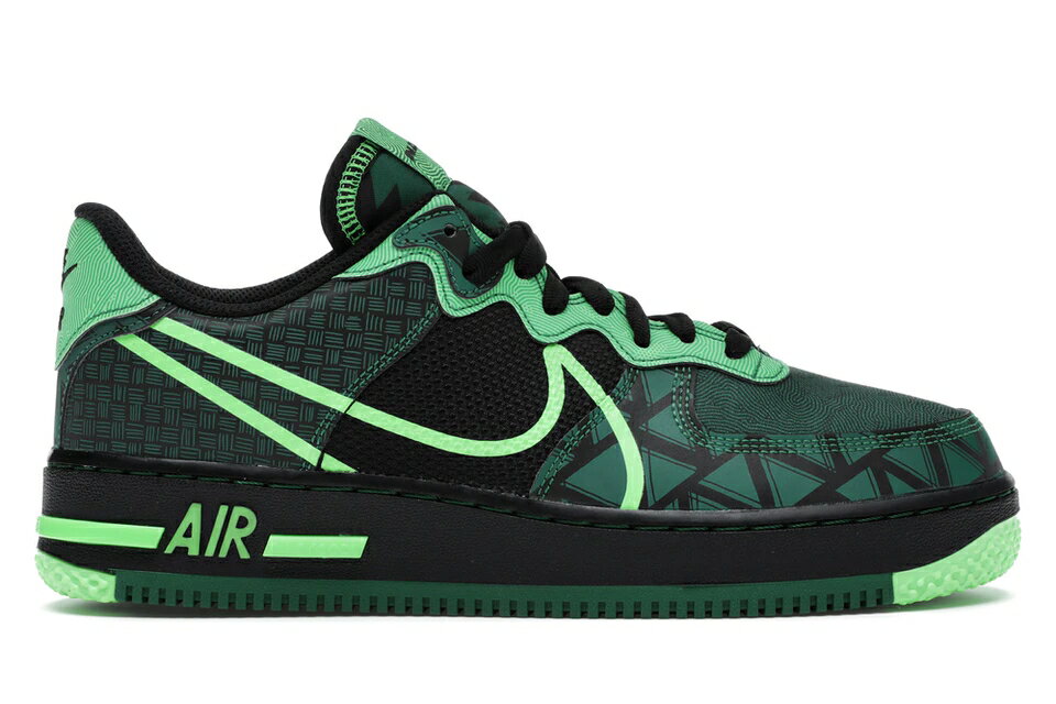 ナイキ NIKE リアクト エアフォース スニーカー 【 1 REACT NAIJA BLACK PINE GREENGREEN STRIKE 】