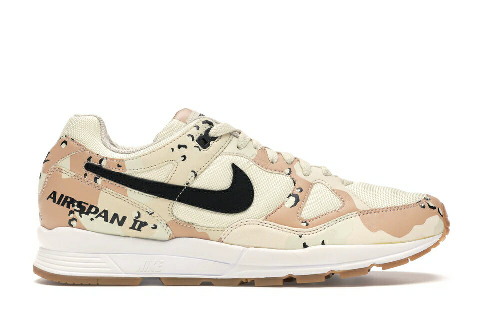 ナイキ カモ柄 黒色 ブラック クリーム スニーカー メンズ 【 NIKE AIR SPAN 2 DESERT CAMO / BEACH BLACK PRALINE LIGHT CREAM 】