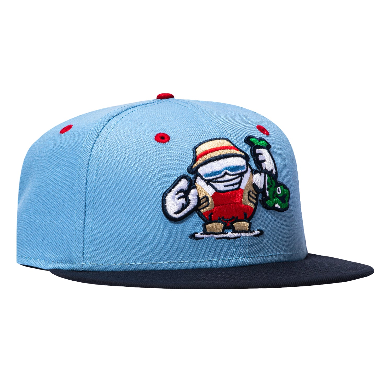 ニューエラ New Era 【 59Fifty Binghamton Rumble Ponies Bobbers Hat 】 Light Blue/Navy 青色 ブルー 紺色 ネイビー