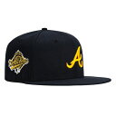 ニューエラ New Era 【 Deep Ocean Gold Atlanta Braves 1995 World Series Patch Hat Men 】...