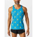 Chicknlegs 【 Men's Blue Bolts Performance Singlet Men Blue Bolts 】 メンズ 青色 ブルー パフォーマンス Singlet シングレット スポーツ アウトドア ランニング マラソン ウェア メンズウェア メンズ 青色 ブ(4)