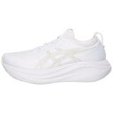 アシックス Asics 【 Gel Nimbus 27 Men White/Glacier Grey 】 スポーツ アウトドア ランニング マラソン シューズ メンズシューズ メンズ 白色 ホワイト 灰色 グレー(4)