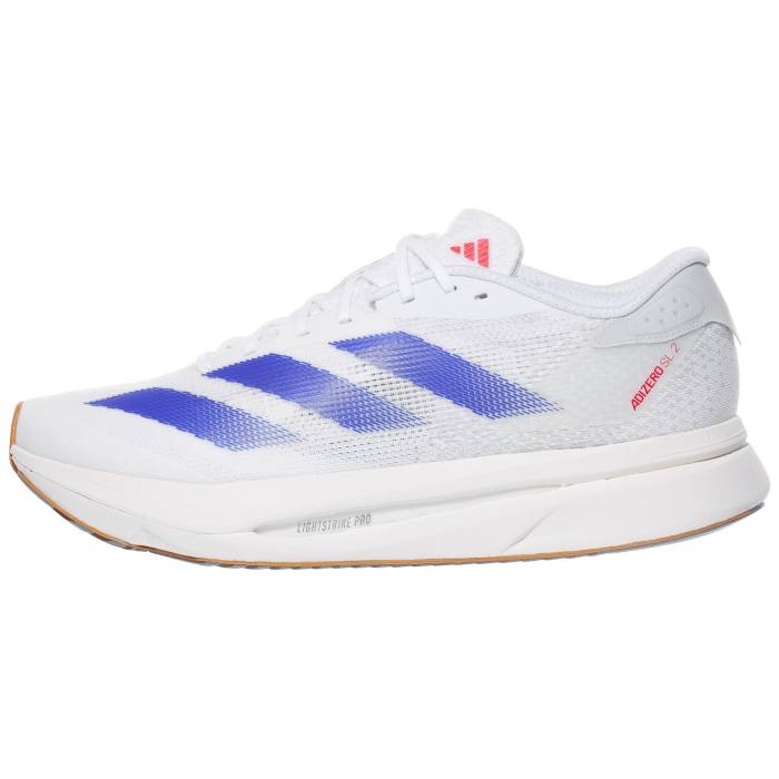 アディダス Adidas 【 Adizero Sl 2 Men Ftwr White/Royal/Ruby 】 アディゼロ スポーツ アウトドア ランニング マラソン シューズ メンズシューズ メンズ 白色 ホワイト