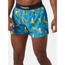 Chicknlegs 【 Men's Blue Bananas 4" Half Split Shorts Men Blue Bananas 】 メンズ 青色 ブルー ハーフ ショーツ スポーツ アウトドア ランニング マラソン ウェア メンズウェア メンズ 青色 ブルー
