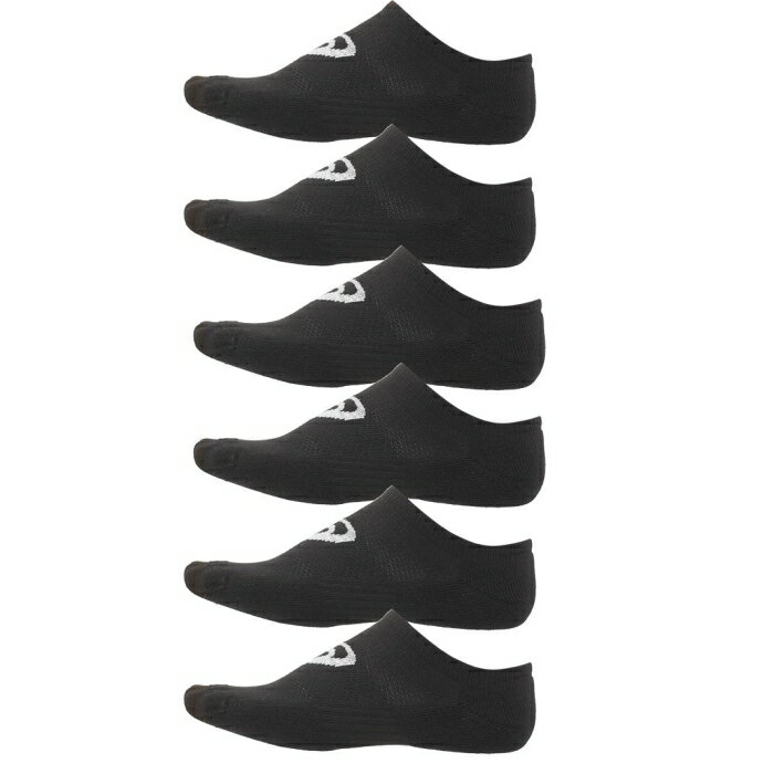 アシックス Asics 【 Invasion No Show Sock 6-Pack Black Unisex Blk 】 黒色 ブラック スポーツ アウトドア ランニング マラソン その他 ユニセックス