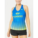 Boa 【 Women's Running Warehouse Singlet Women Blue Slash 】 レディース Singlet シングレット スポーツ アウトドア ランニング マラソン ウェア レディースウェア レディース 青色 ブルー(4)