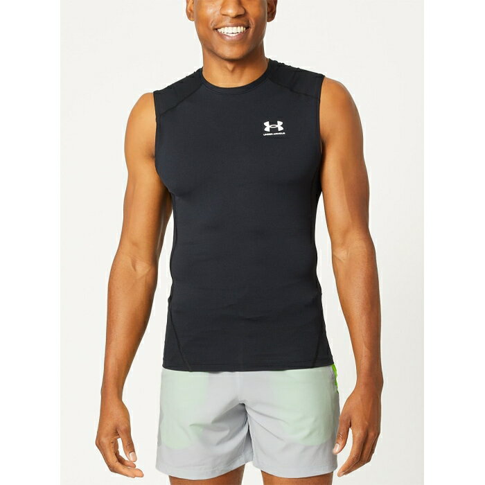 アンダーアーマー Under Armour 【 Men's Heatgear Armour Comp Sleeveless Men Carbon Heather/Black 】 メンズ Sleeveless ノンスリーブ スポーツ アウトドア ランニング マラソン ウェア メンズウェア メンズ カーボ