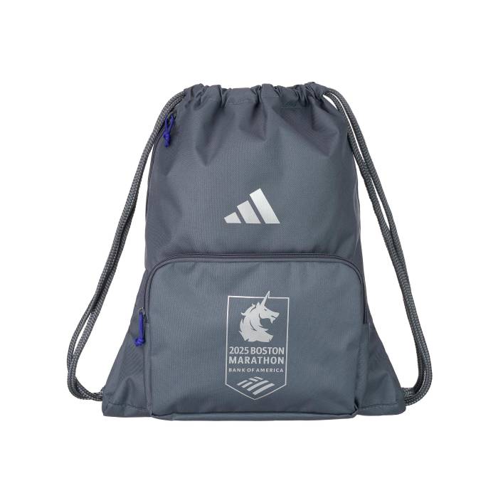アディダス Adidas 【 Boston Marathon 2025 Classic 3S 2 Sackpack Unisex Onix Grey/Lucid Blue 】 ボストン クラシック スポーツ アウトドア ランニング マラソン その他 ユニセックス 灰色 グレー 青色 ブルー