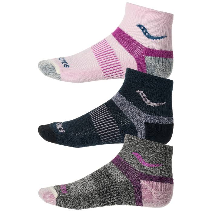 サッカニー Saucony 【 Inferno Merino Wool Quarter Socks 3Pk Pink Unisex Pink 】 インフェルノ ソックス・靴下 pink ピンク スポーツ アウトドア ランニング マラソン その他 ユニセックス pink ピンク