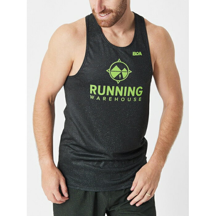 Boa 【 Men's Running Warehouse Singlet Men Black 】 メンズ Singlet シングレット スポーツ アウトドア ランニング マラソン ウェア メンズウェア メンズ 黒色 ブラック