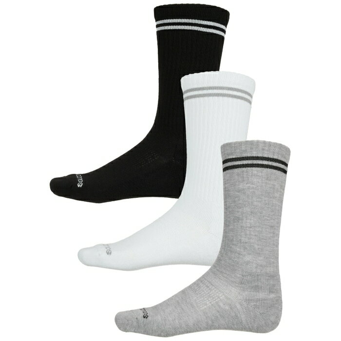 åˡ Saucony  Inferno Cushion Crew Socks 3-Pack Assorted Unisex Asso...