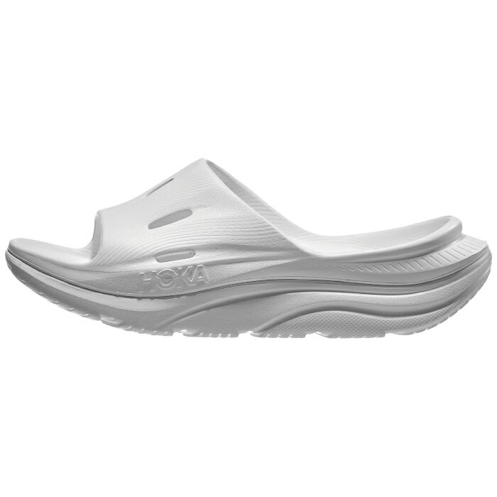 Hoka 【 Ora Recovery Slide 3 Unisex White/White 】 Slide サンダル スポーツ アウトドア ランニング マラソン シューズ メンズシューズ ユニセックス 白色 ホワイト