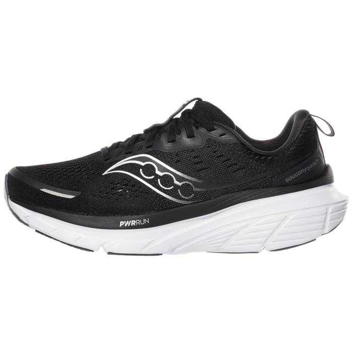サッカニー Saucony 【 Guide 18 Men Black/White 】 スポーツ アウトドア ランニング マラソン シューズ メンズシューズ メンズ 黒色 ブラック 白色 ホワイト