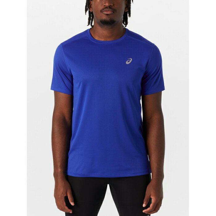 アシックス Asics 【 Men's Silver Short Sleeve Men Asics Blue 】 メンズ Silver 銀色・シルバー Sleeve スリーブ スポーツ アウトドア ランニング マラソン ウェア メンズウェア メンズ 青色 ブルー