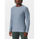 Vuori 【 Men's Strato Tech Tee Long Sleeve Men Chambray Heather 】 メンズ テック Tシャツ Sleeve スリーブ スポーツ アウトドア ランニング マラソン ウェア メンズウェア メンズ heather ヘザー(4)