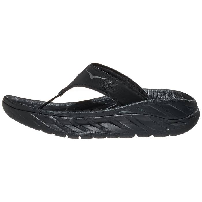 Hoka 【 Ora Recovery Flip Women Black/Gull Gray 】 スポーツ アウトドア ランニング マラソン シューズ レディースシューズ レディース 黒色 ブラック gray 灰色・グレー・グレイ