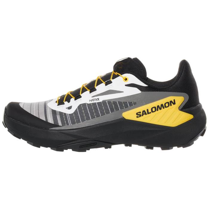 サロモン Salomon 【 Genesis Men Black/White/Lemon 】 スポーツ アウトドア ランニング マラソン シューズ メンズシューズ メンズ 黒色 ブラック 白色 ホワイト