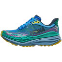 Hoka 【 Stinson 7 Men Virtual Blue/Tech Green 】 スポーツ アウトドア ランニング マラソン シューズ メンズシュー...