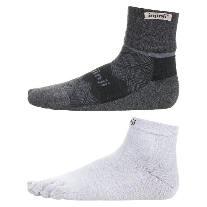 インジンジ Injinji 【 Liner + Runner Mini-Crew Coolmax Toesocks Black Unisex Black 】 黒色 ブラック スポーツ アウトドア ランニング マラソン その他 ユニセックス 黒色 ブラック